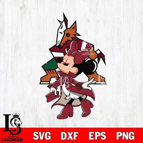 Arizona Coyotes Glamorous Minnie Svg Eps Dxf Png File, Digital Download, Instant Download