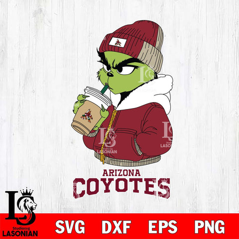 Arizona Coyotes Grinch Bougie Christmas Cut Files, Cricut,Christmas Svg Dxf Eps Png file , Digital Download