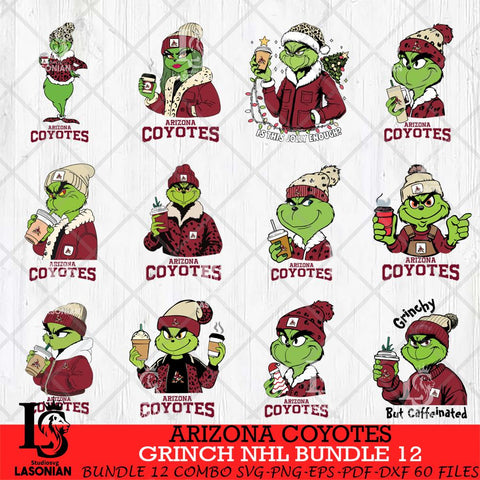 Arizona Coyotes Grinch NHL Bundle 12 SVG Eps Dxf Png File, Digital Download, Instant Download