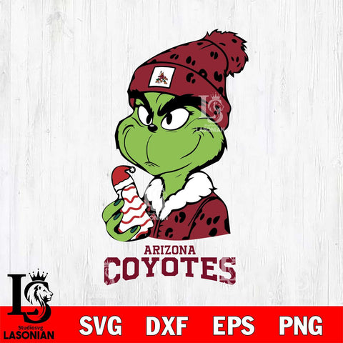Arizona Coyotes Grinch Tree Cake Svg Eps Dxf Png File, Digital Download, Instant Download