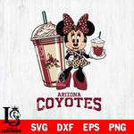 Arizona Coyotes Minnie Mouse Fan And Coffee Svg Eps Dxf Png File, Digital Download, Instant Download
