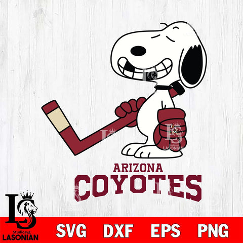 Arizona Coyotes Snoopy NHL Hockey SVG DXF EPS PNG FILE,NHL File Cut,Disney Digital Download,Instant Download, Silhouette