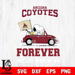 Arizona Coyotes Snoopy and Charlie Brown Car Svg Eps Dxf Png File, Digital Download , Instant Download, Svg Files