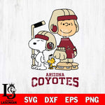Arizona Coyotes Snoopy and Charlie Brown Hockey Svg Eps Dxf Png File, Digital Download , Instant Download, Svg Files