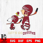 Arizona Coyotes Snoopy and Charlie Brown Lets go Svg Eps Dxf Png File, Digital Download , Instant Download, Svg Files