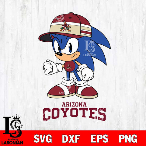 Arizona Coyotes Sonic NHL Hockey SVG DXF EPS PNG FILE,NHL File Cut,Disney Digital Download,Instant Download, Silhouette