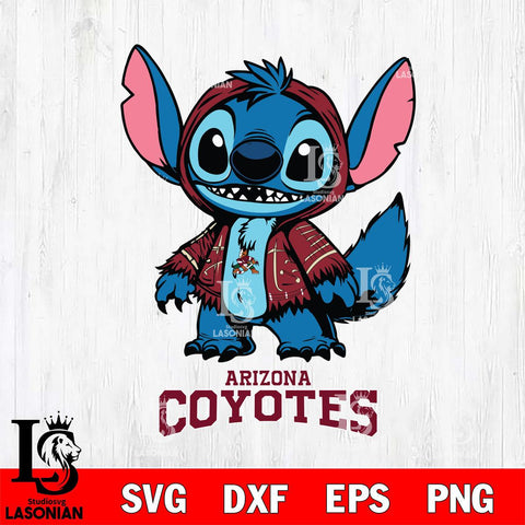 Arizona Coyotes Stitch Halloween Svg Eps Dxf Png File, NHL svg, Digital Download, Instant Download