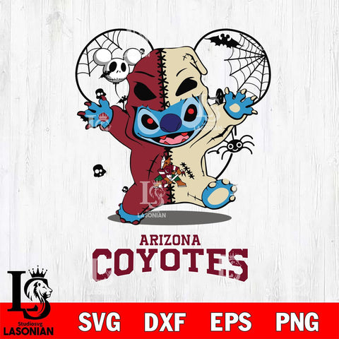 Arizona Coyotes Stitch Horror Halloween 2 Svg Eps Dxf Png File, Digital Download, Instant Download
