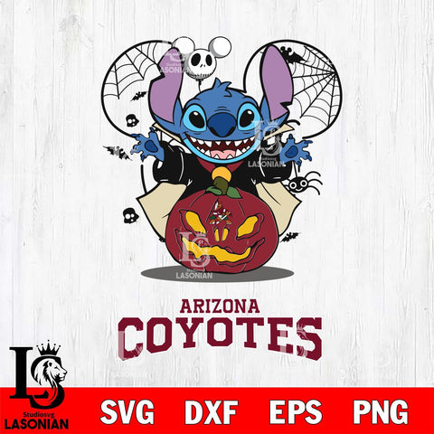 Arizona Coyotes Stitch Horror Halloween Svg Eps Dxf Png File, Digital Download, Instant Download