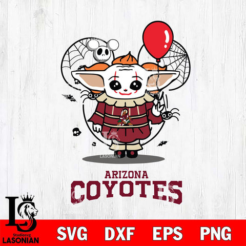 Arizona Coyotes Stitch Pennywise Halloween Svg Eps Dxf Png File, Digital Download, Instant Download