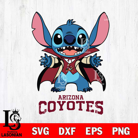 Arizona Coyotes Stitch Vampire halloween Svg Eps Dxf Png File, NHL svg, Digital Download, Instant Download