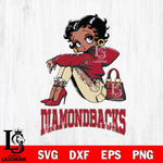 Arizona Diamondbacks Betty Boop Black Fan Girl Svg Eps Dxf Png File, Digital Download, Instant Download