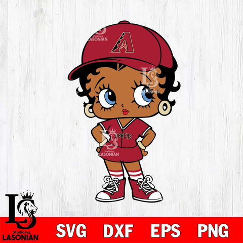 Arizona Diamondbacks Betty Boop MLB 3 Svg Eps Dxf Png File,MLB svg, Digital Download, Instant Download