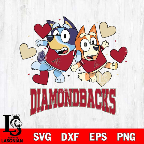 Arizona Diamondbacks Bluey & Bingo 10 Svg Eps Dxf Png File, MLB svg, Digital Download, Instant Download