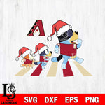 Arizona Diamondbacks Family Bluey Walking Christmas Svg Eps Dxf Png File, Digital Download, Instant Download