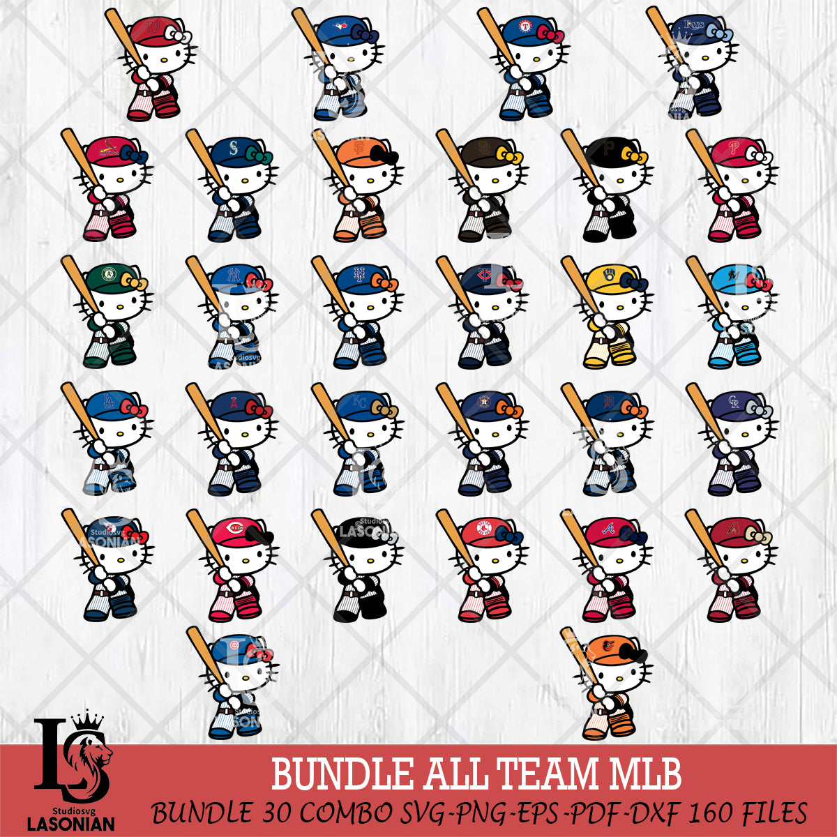 Hello Kitty 2 MLB svg, bundle Hello Kitty 2 MLB svg – lasoniansvg