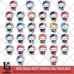 Hello Kitty Pink MLB Svg Eps Dxf Png File,MLB File Cut,Digital Download,Instant Download,Svg Files