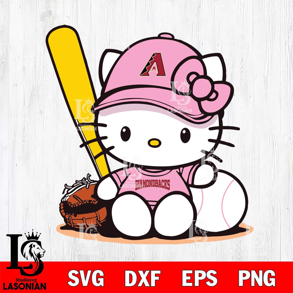 Arizona Diamondbacks Hello Kitty Pink Baseball8 – lasoniansvg