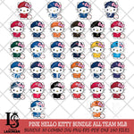 Hello Kitty dress Baseball MLB Svg Eps Dxf Png File,MLB File Cut,Digital Download,Instant Download,Svg Files