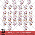 Hello Kitty pink Throws the baseball MLB SVG DXF EPS PNG FILE, MLB File Cut,Hello Kitty Digital Download,Instant Download, Silhouette