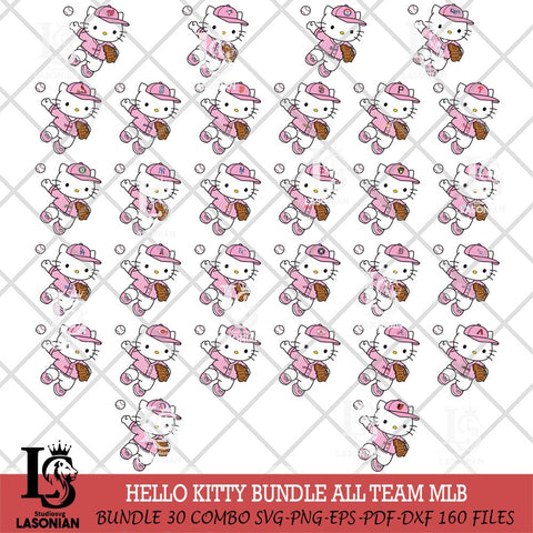 Hello Kitty throw baseball MLB SVG DXF EPS PNG FILE, MLB File Cut,Hello Kitty Digital Download,Instant Download, Silhouette