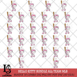 Kawaii Kitty baseball MLB SVG DXF EPS PNG FILE, MLB File Cut,Hello Kitty Digital Download,Instant Download, Silhouette