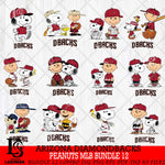 Arizona Diamondbacks Peanuts MLB Bundle 12 Svg Eps Dxf Png File,Bundle MLB File Cut,Digital Download,Instant Download,MLB Svg Files