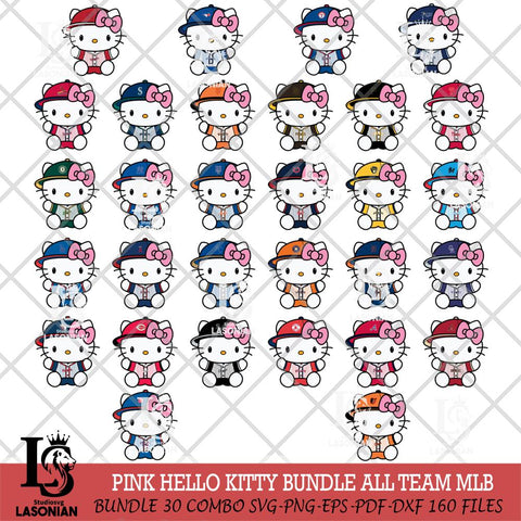 Pink Hello Kitty Baby MLB Svg Eps Dxf Png File,MLB File Cut,Digital Download,Instant Download,Svg Files