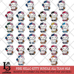 Pink Hello Kitty Baseball MLB Svg Eps Dxf Png File,MLB File Cut,Digital Download,Instant Download,Svg Files