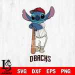 Arizona Diamondbacks Stitch Baseball bat SVG DXF EPS PNG FILE, MLB File Cut, Digital Download,Instant Download, Silhouette, Stitch Cricut