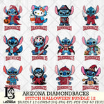 Arizona Diamondbacks Stitch Horror Bundle 12 SVG Svg Eps Dxf Png File, MLB svg, Digital Download, Instant Download