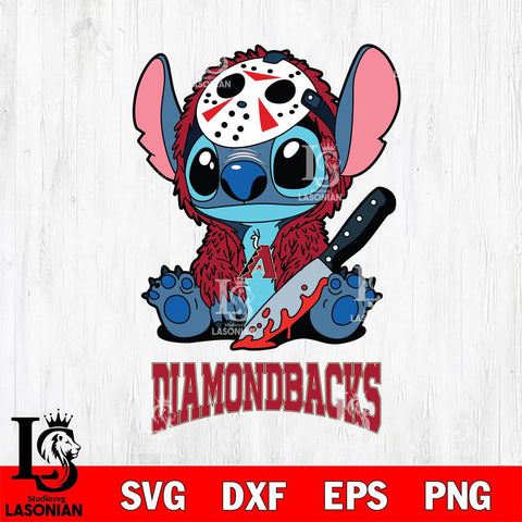 Arizona Diamondbacks Stitch Jason Voorhees Svg Eps Dxf Png File, MLB svg, Digital Download, Instant Download