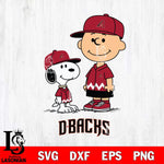 Arizona Diamondbacks snoopy and charlie brown Sport Baseball Svg Eps Dxf Png File, MLB File Cut,Digital Download,Instant Download,MLB Svg Files