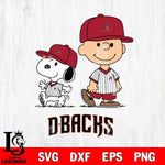 Arizona Diamondbacks snoopy and charlie brown sport Svg Eps Dxf Png File, MLB File Cut,Digital Download,Instant Download,MLB Svg Files