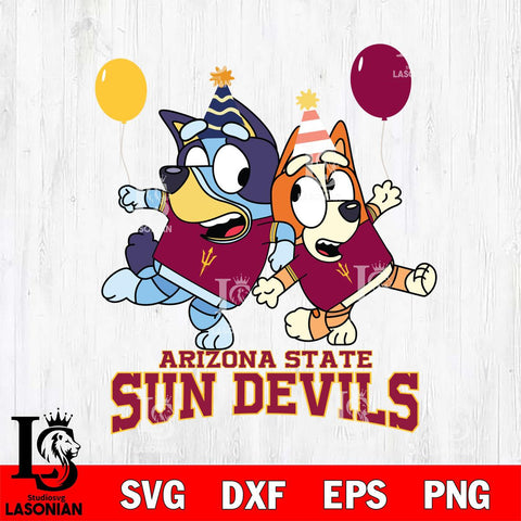 Arizona State Sun Devils Bluey & Bingo 2 Svg Eps Dxf Png File, NCAA svg, Digital Download, Instant Download