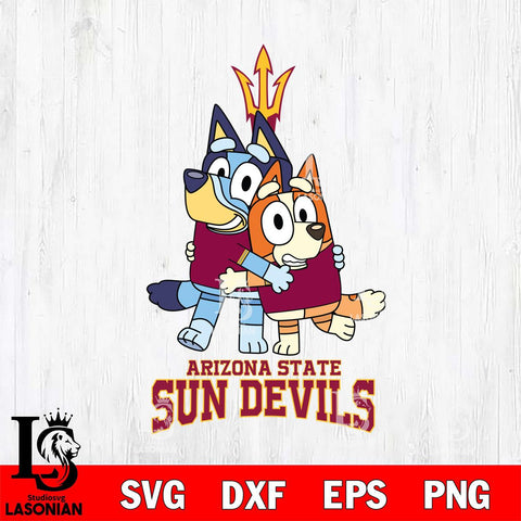 Arizona State Sun Devils Bluey & Bingo 3 Svg Eps Dxf Png File, NCAA svg, Digital Download, Instant Download