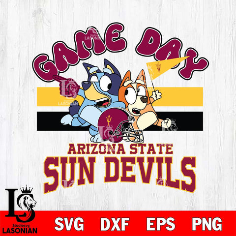 Arizona State Sun Devils Bluey & Bingo 9 Svg Eps Dxf Png File, NCAA svg, Digital Download, Instant Download