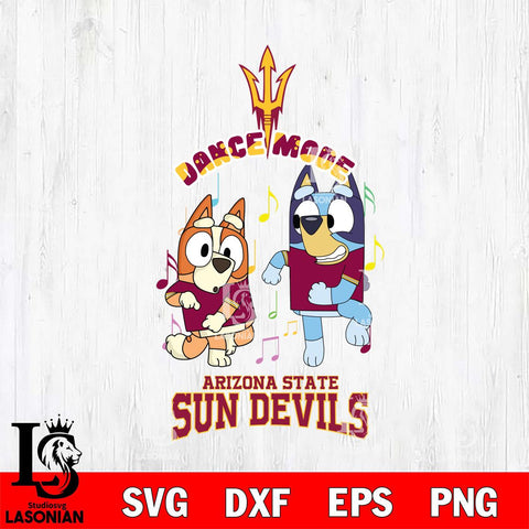 Arizona State Sun Devils Bluey Bingo Dance Mode Svg Eps Dxf Png File, NCAA svg, Digital Download, Instant Download