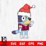Arizona State Sun Devils Bluey Christmas Svg Eps Dxf Png File, Digital Download, Instant Download