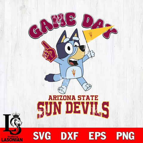 Arizona State Sun Devils Bluey Game Day Svg Eps Dxf Png File, Digital Download, Instant Download