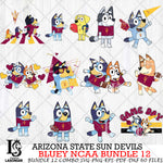 Arizona State Sun Devils Bluey NCAA Bundle 12 Svg Eps Dxf Png File, Digital Download, Instant Download