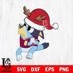 Arizona State Sun Devils Bluey Santa Claus Christmas Svg Eps Dxf Png File, Digital Download, Instant Download