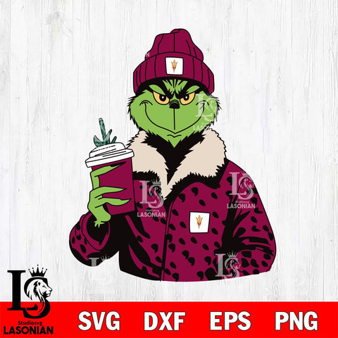 Arizona State Sun Devils Boujee Grinch 12 Svg Eps Dxf Png File, Digital Download, Instant Download