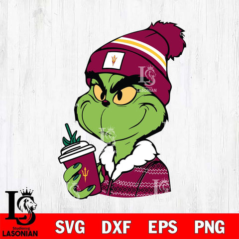 Arizona State Sun Devils Boujee Grinch Svg Eps Dxf Png File, Digital Download, Instant Download