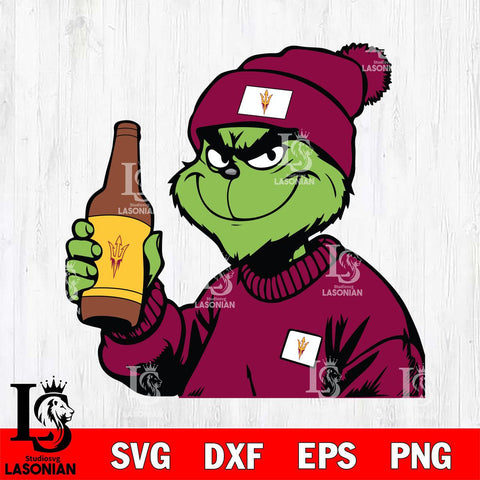 Arizona State Sun Devils Boujee Grinch 5 Svg Eps Dxf Png File, Digital Download, Instant Download