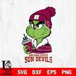 Arizona State Sun Devils Boujee Grinch Christmas Cut Files Cricut, Svg Dxf Eps Png file, Digital download , Silhouette