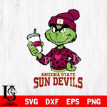 Arizona State Sun Devils Boujee Grinch Heart Christmas Cut Files Cricut, Svg Dxf Eps Png file, Digital download , Silhouette
