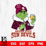 Arizona State Sun Devils Boujee Grinch Leopard Christmas Cut Files Cricut, Svg Dxf Eps Png file, Digital download , Silhouette