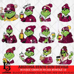 Arizona State Sun Devils Boujee Grinch NCAA Bundle 12 SVG Eps Dxf Png File, Digital Download, Instant Download