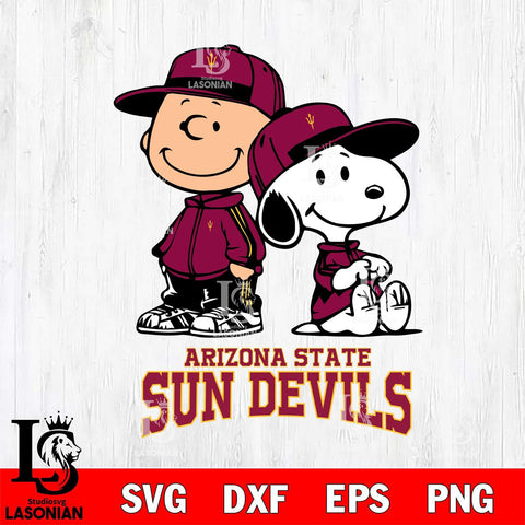 Arizona State Sun Devils Charlie Brown Snoopy Champions Svg Eps Dxf Png File, NCAA svg , Digital Download , Instant Download, Cricut File